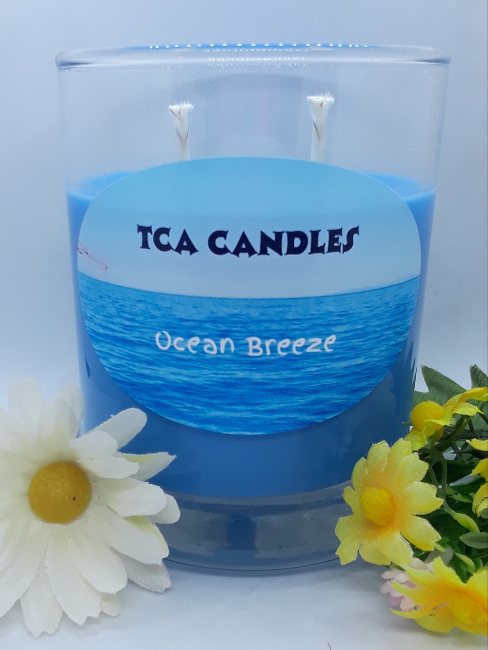 Ocean Breeze Blue Scented Candle